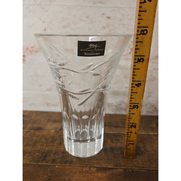New: Waterford Clear Crystal Flared 6" Vase by Michael Aram Made in Ireland - Picture 6 of 7